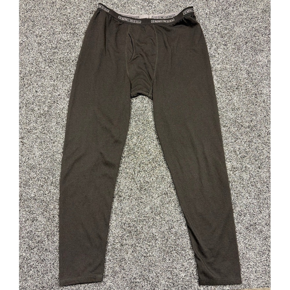 Omni-Wool Thermal Pants Men XXL Black Base Layer Leggings Wool Blend Winter Gear